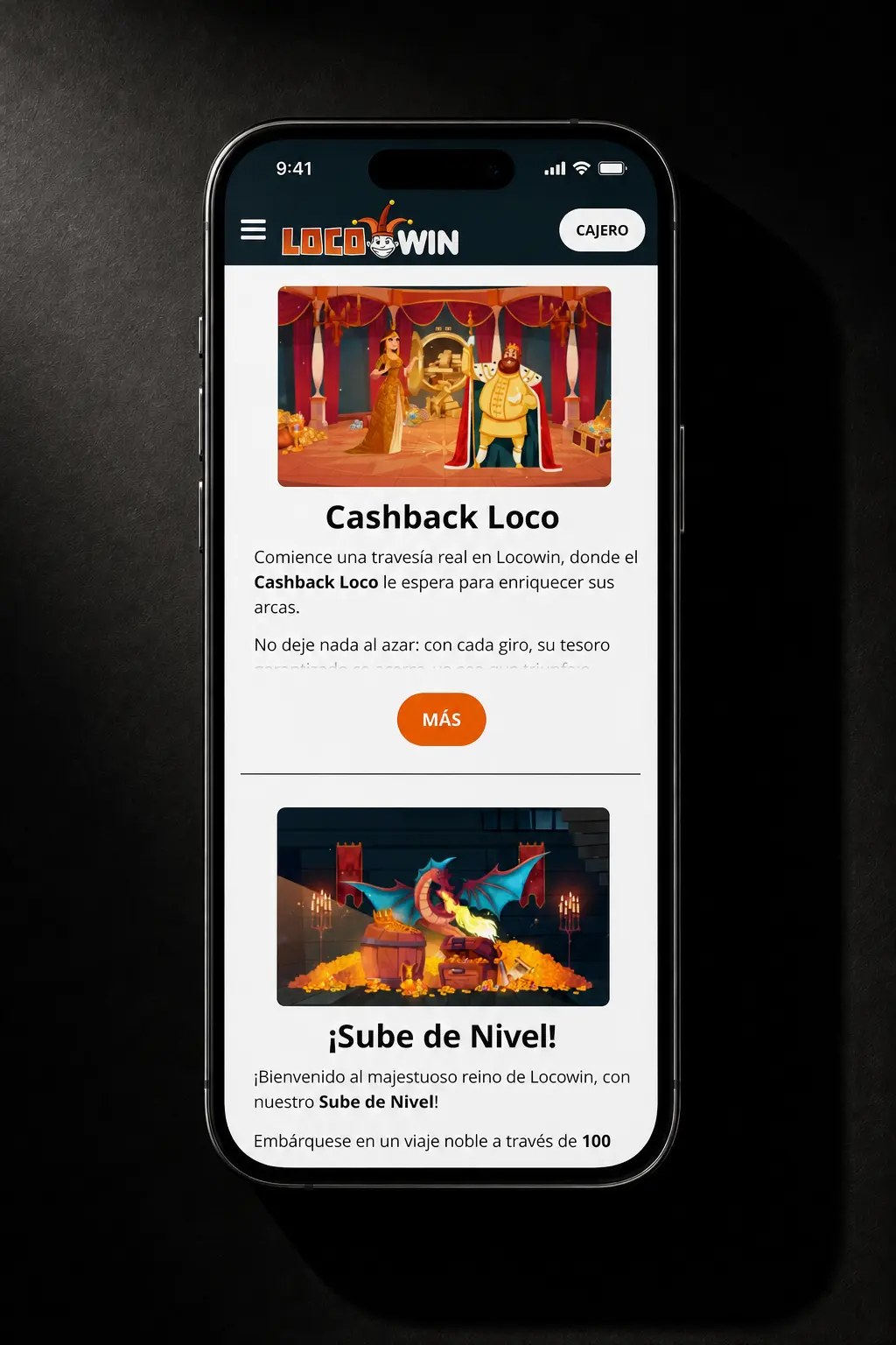 Activación del código promocional desde la app móvil de Locowin paso a paso