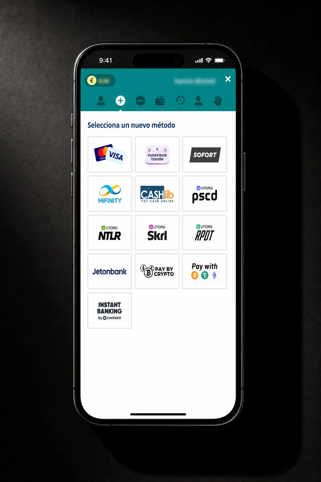 Activación del código promocional desde la app de Locowin en el móvil