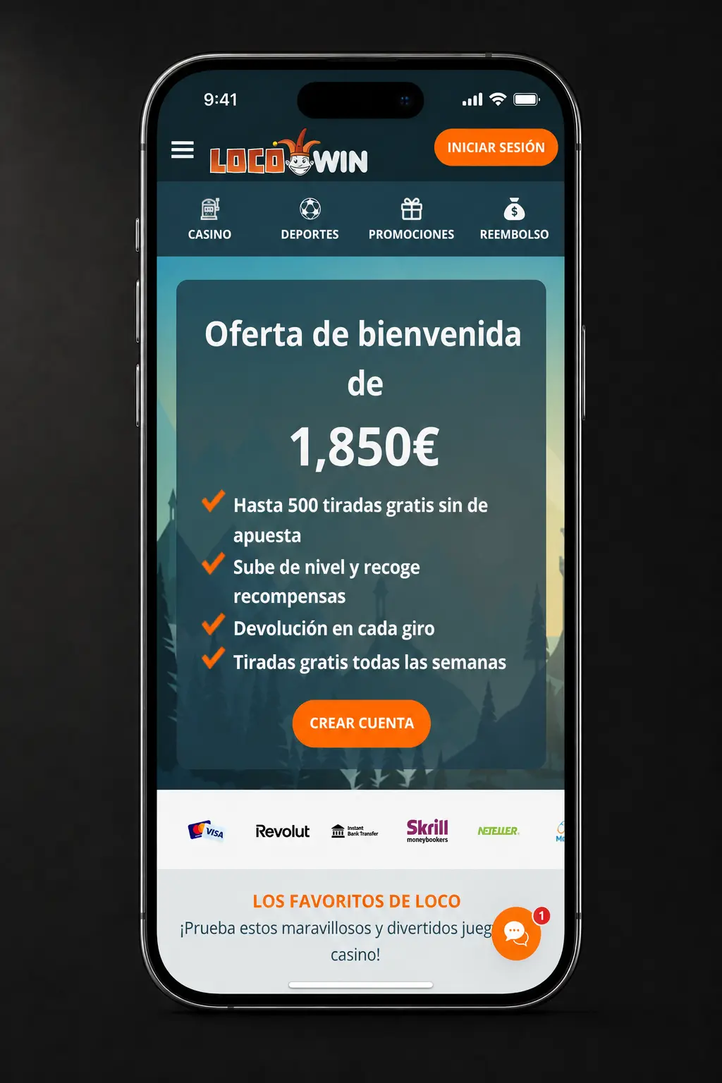 Pasos para iniciar sesión en la app de Locowin usando correo, contraseña o huella digital desde el panel principal