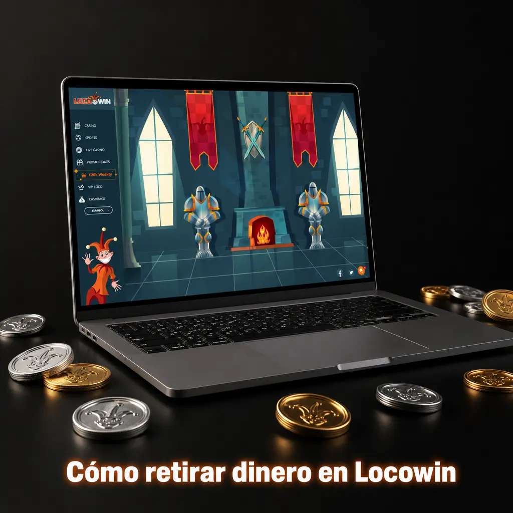 Guía paso a paso para retirar dinero en Locowin: verificación KYC, acceso a Caja y seguimiento del retiro.