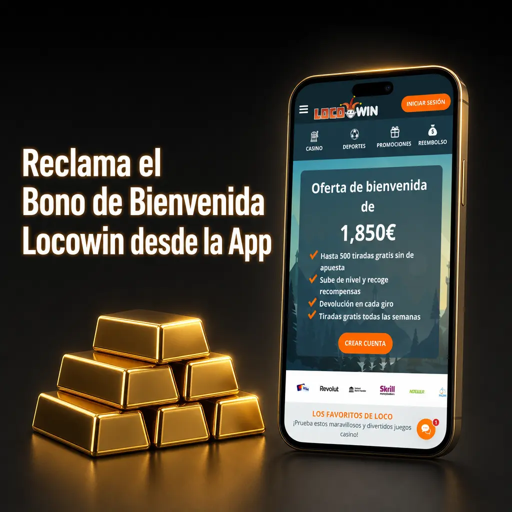 Reclama el bono de bienvenida de Locowin desde la app para iOS y Android con un depósito mínimo y activación rápida.