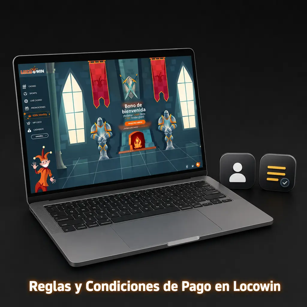 Reglas y condiciones de pago en Locowin: verificación KYC, límites DGOJ y requisitos para depósitos y retiradas seguras.